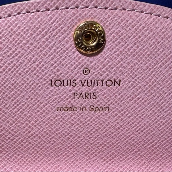 Louis Vuitton Rosalie Coin Purse Damier Azur in Rose Ballerine Pink - Picture 8 of 10